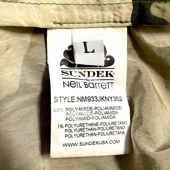 Sundek by Neil Barrett camouflage nylon bomber jacket, size large - Picture 10 of 11